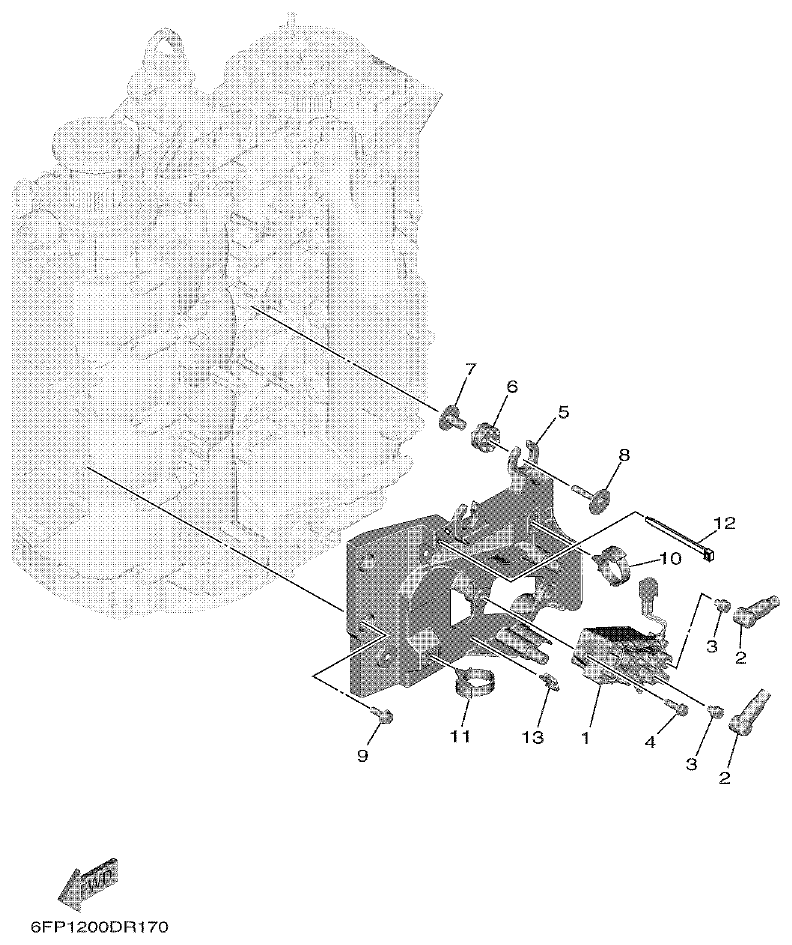 Yamaha F80DET, F90CET, F100FET ELECTRICAL 4 parts diagram